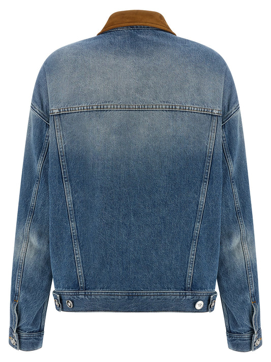 Versace Blue Cotton Denim Jacket