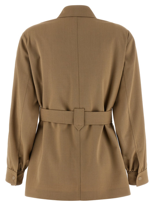 Max Mara Beige Virgin Wool Blouse