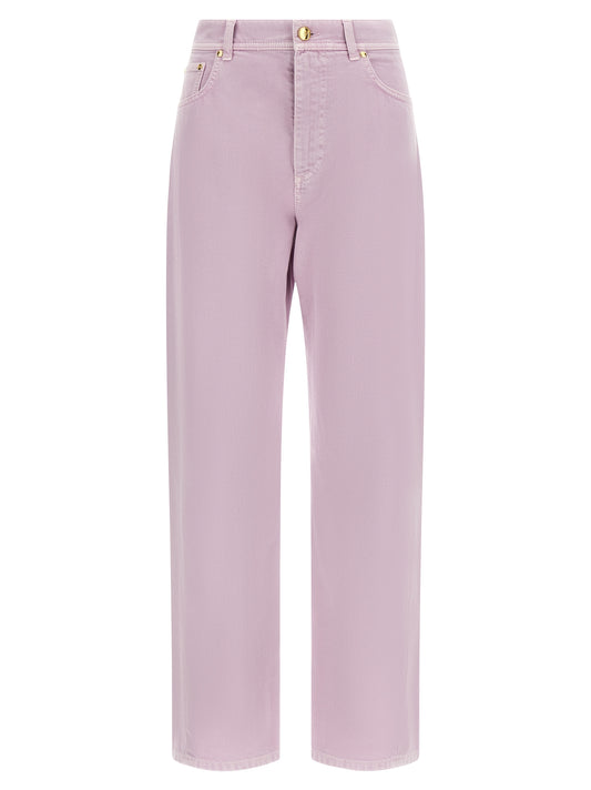 Alberta Ferretti Multicolor Cotton Straight-Leg Jeans