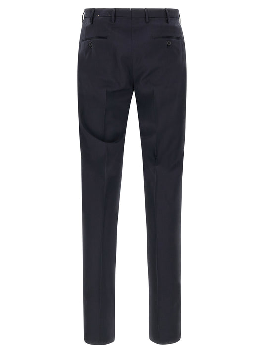 Incotex Blue Virgin Wool Dress Pants