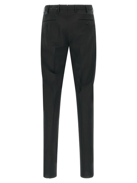 Incotex Black Virgin Wool Dress Pants