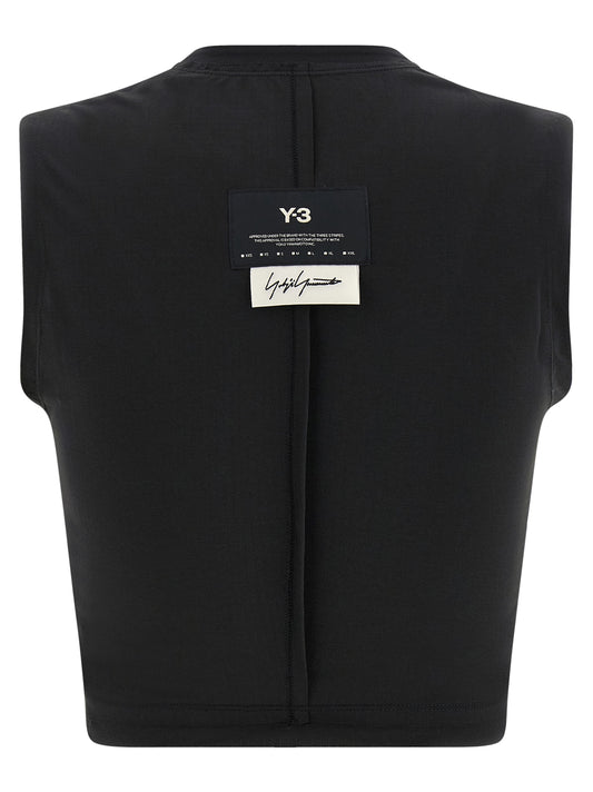 Y-3 Black Polyester Sport Bra