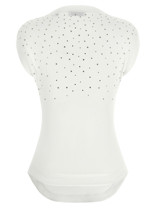 Off-White White Viscose Sleeveles T-Shirt