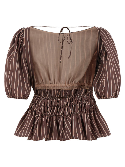 PINKO Brown Viscose Pattern Shirt