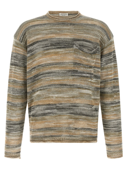 Roberto Collina Gray Linen Cardigan