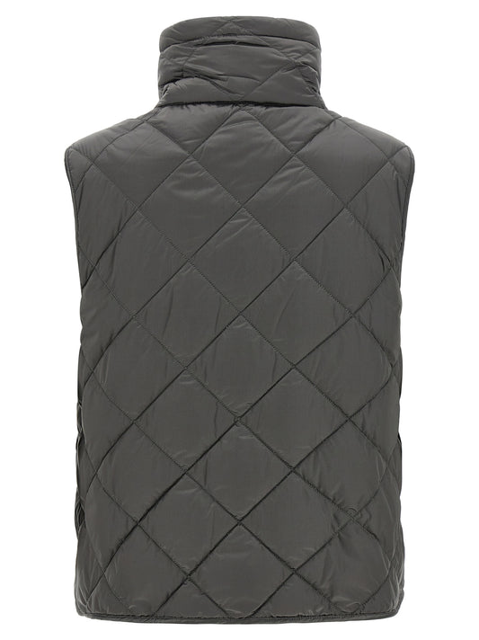 Max Mara Gray Polyamide Sleeveless Jacket