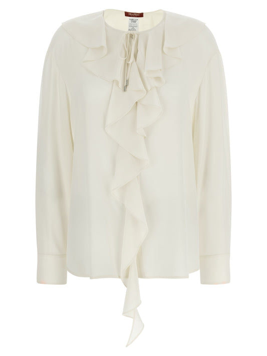 Max Mara White Silk Blouse