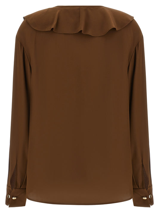 Max Mara Brown Silk Blouse