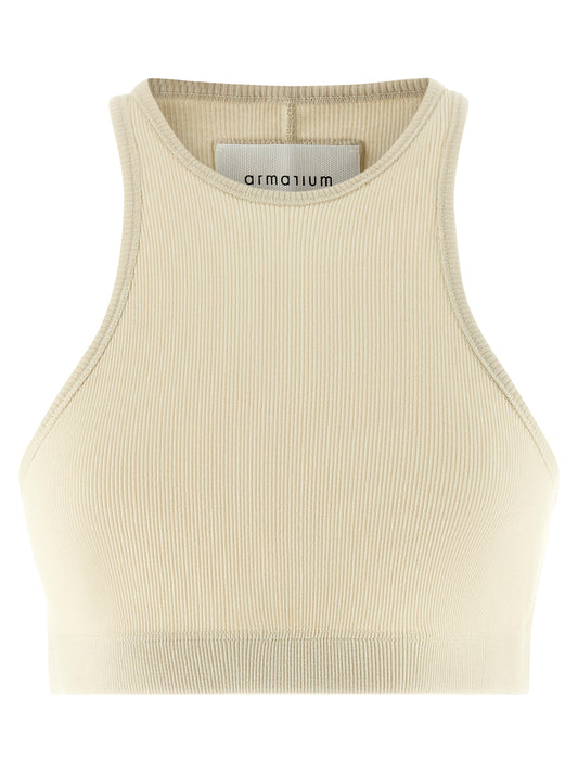 Armarium White Cotton Sleeveles T-Shirt