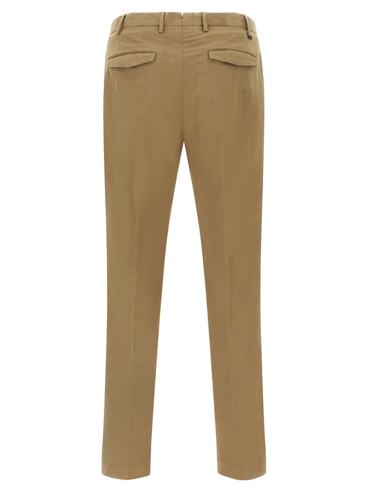 PT Torino Brown Cotton Dress Pants