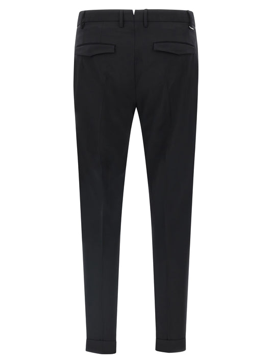 PT Torino Black Virgin Wool Dress Pants