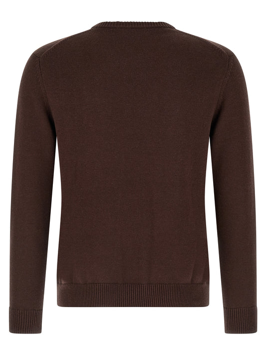 Ballantyne Brown Cotton Cardigan