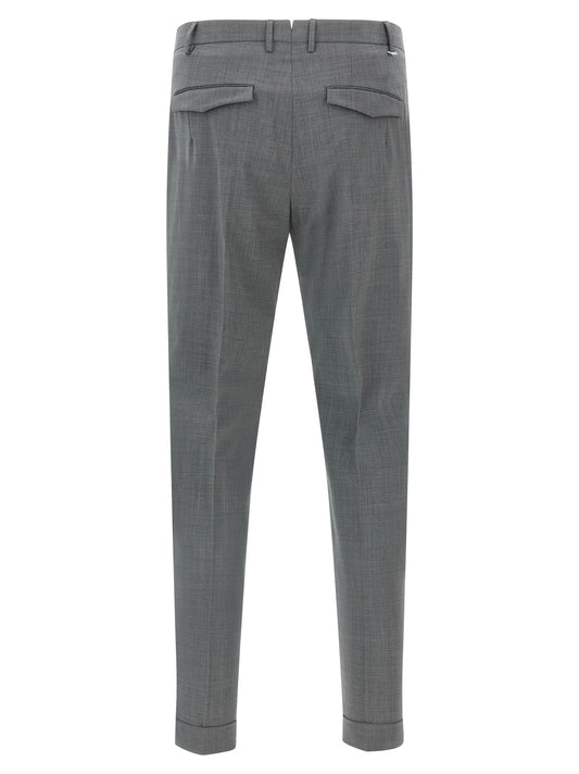 PT Torino Gray Virgin Wool Dress Pants