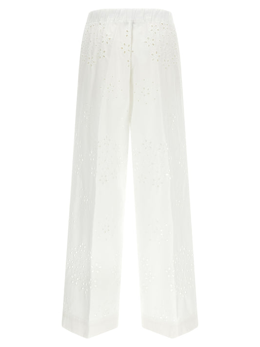 Herno White Cotton Casual Pants