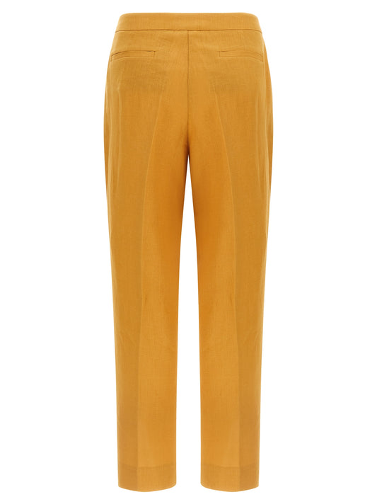 Herno Orange Linen Casual Pants