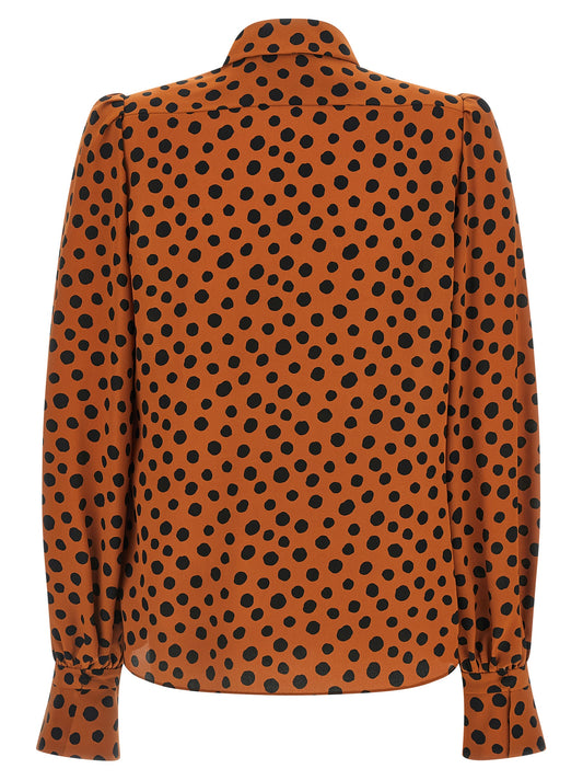 Valentino Garavani Orange Silk Blouse