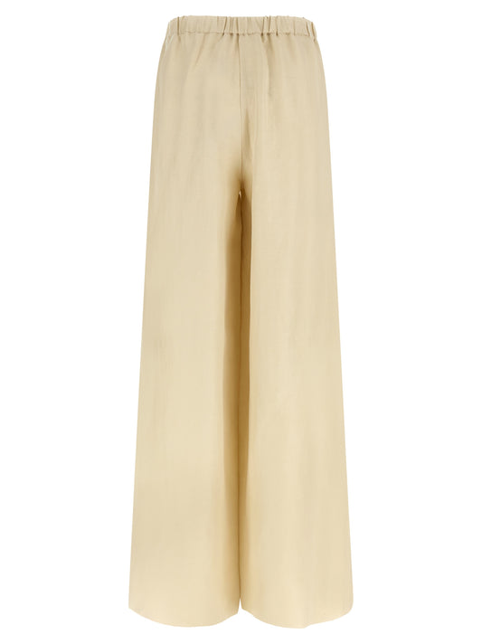 Max Mara Beige Linen Casual Pants