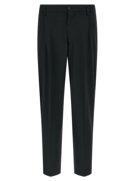 Department 5 Black Polyester Casual Pants