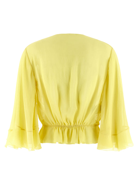 Alberta Ferretti Bicolor Acetate Blouse