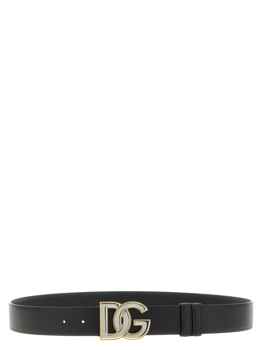 Dolce & Gabbana Black Calfskin Regular Belt