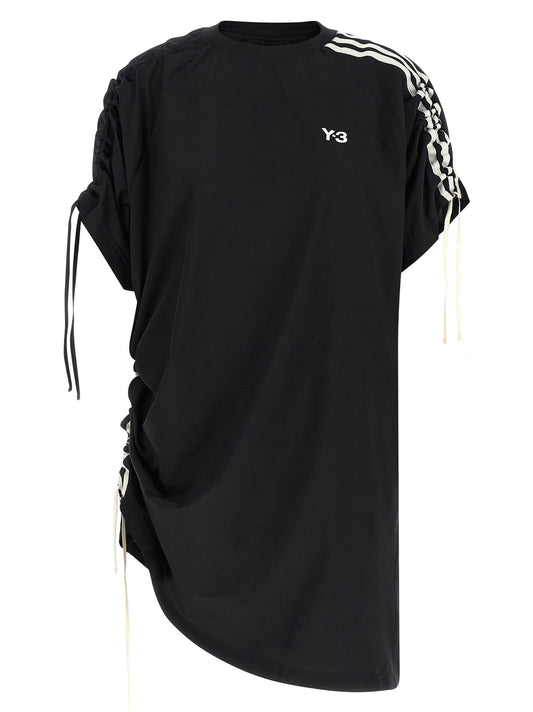 Y-3 Black Polyester Short Dress