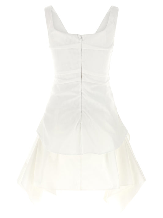 Alexander McQueen White Cotton Short Dress