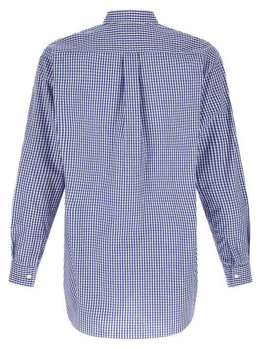 Comme Des Garçons Blue Cotton Blouse