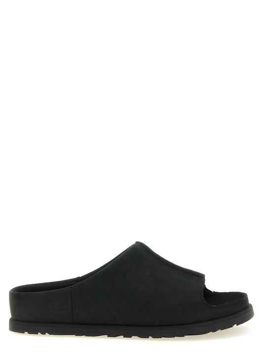 UGG Black Leather Slides