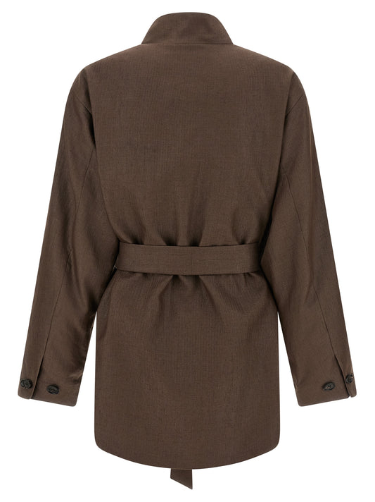 Kiton Brown Polyamide Blazer