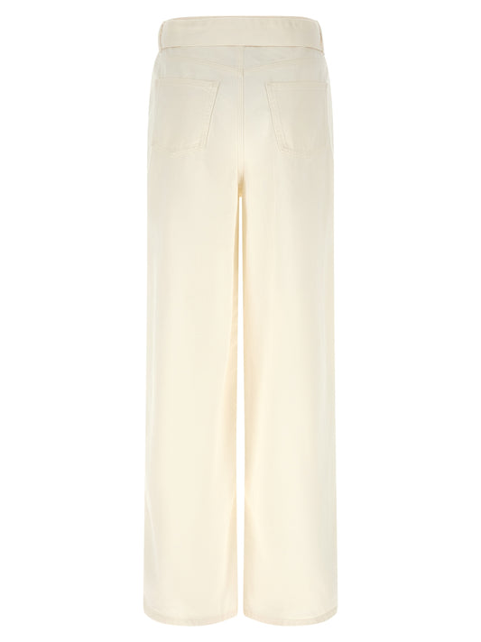 Twinset White Cotton Flared Jeans