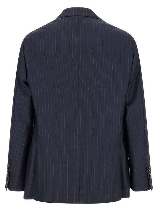 Brunello Cucinelli Blue Virgin Wool Blazer