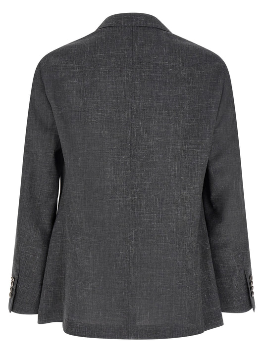 Brunello Cucinelli Gray Wool Blazer