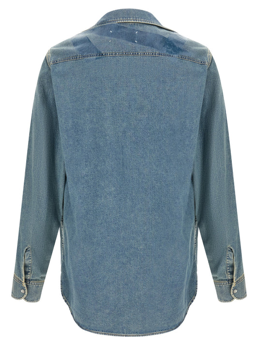 Maison Margiela Blue Cotton Blouse