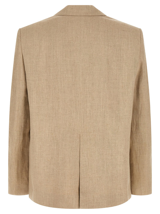 SÉFR Beige Linen Blazer