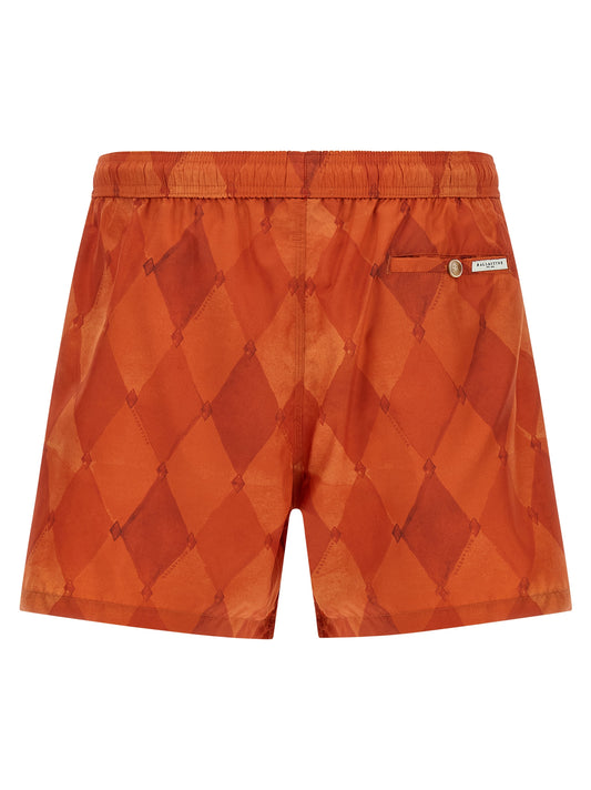 Ballantyne Orange Polyester Swim Shorts
