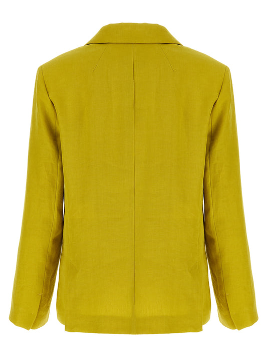 'S Max Mara Bicolor Linen Blazer