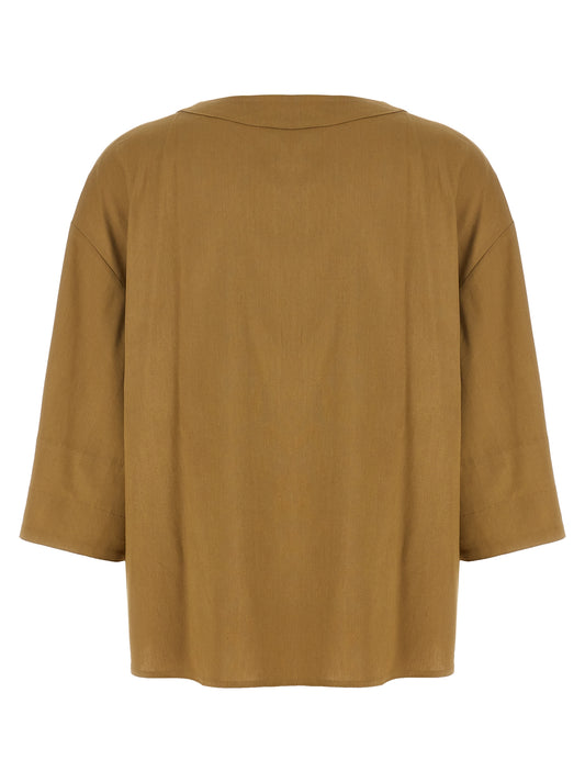 Max Mara Beige Linen Blouse
