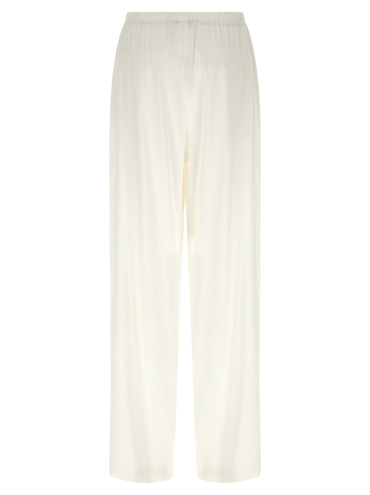 Max Mara White Linen Casual Pants