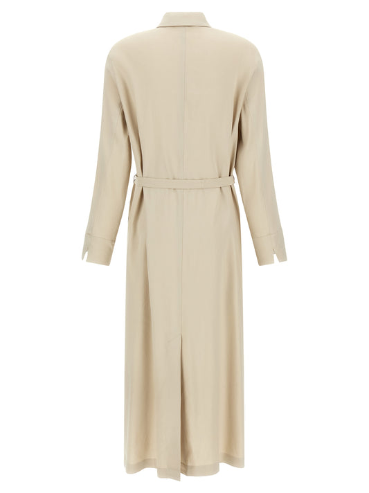 Max Mara Beige Linen Long Dress