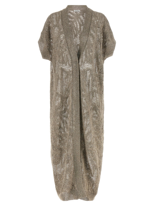 Brunello Cucinelli Brown Linen Cardigan