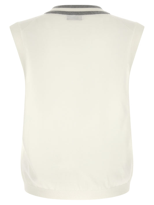 Brunello Cucinelli White Cotton Sweatshirt