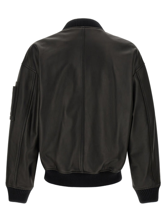 Dsquared² Black Leather Leather Jacket