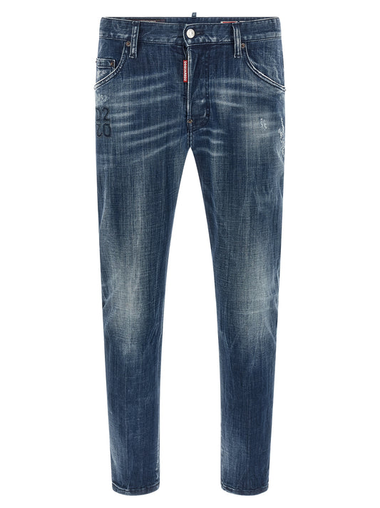 Dsquared² Blue Cotton Relaxed Fit Jeans