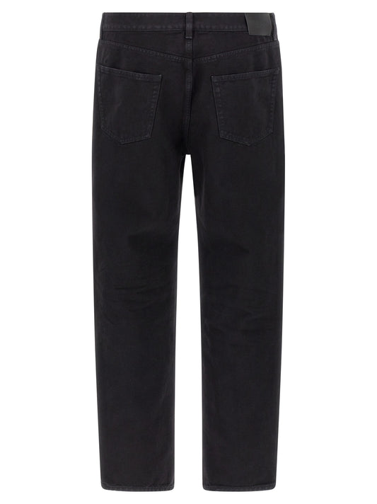 Saint Laurent Black Cotton Straight-Leg Jeans
