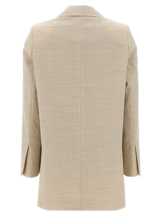 Max Mara Beige Virgin Wool Blazer