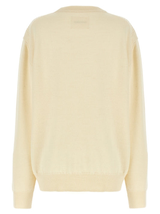 Jil Sander White Wool Cardigan
