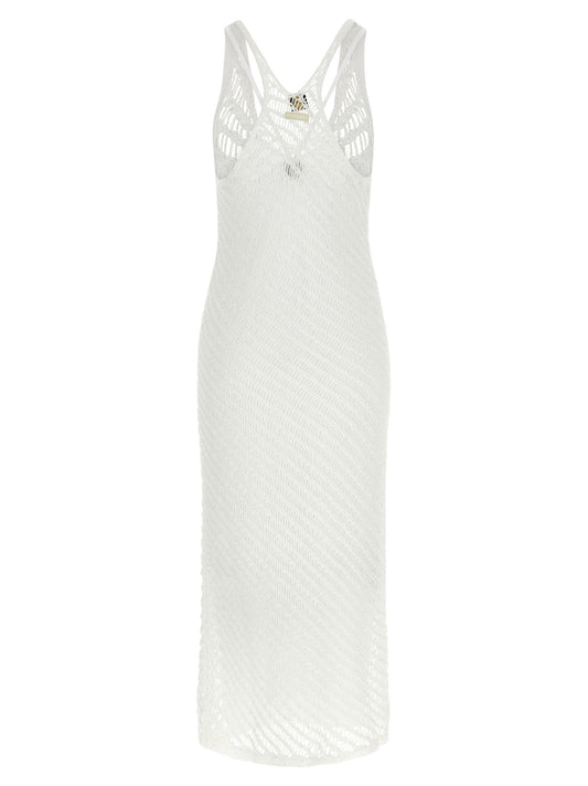 PINKO White Polyester Long Dress