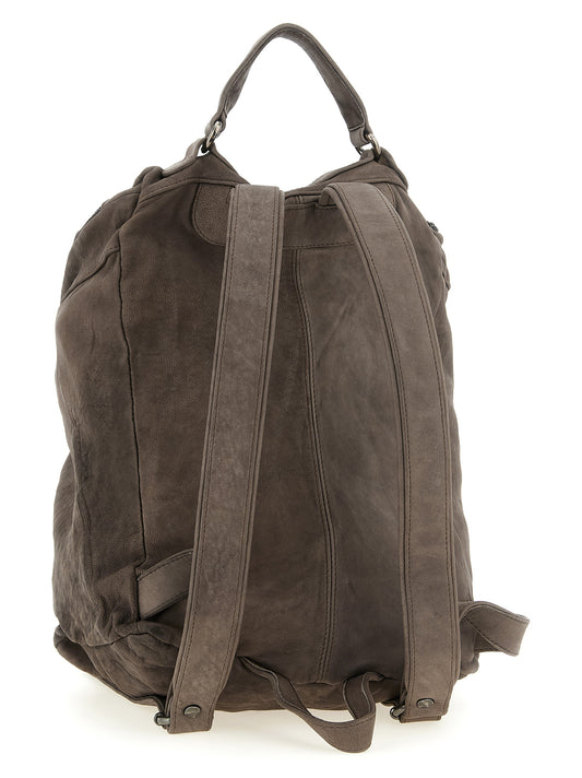 GIORGIO BRATO Brown Lamb Leather Backpack