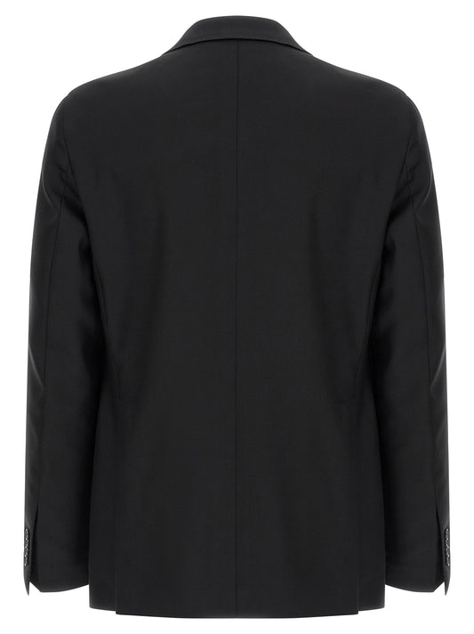 Tagliatore Black Virgin Wool Two-Piece Suit