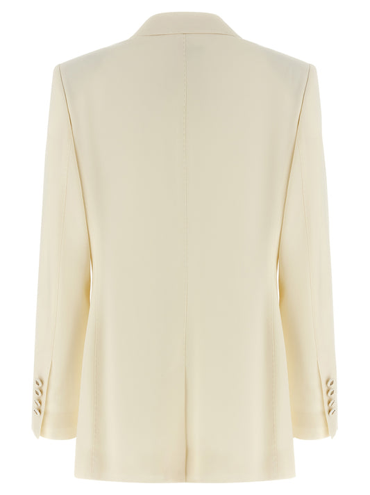 Dolce & Gabbana White Virgin Wool Blazer